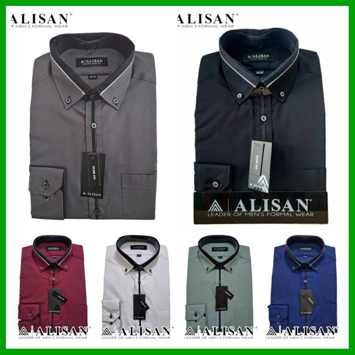 Kemeja Alisan Sage Green / Alisan Slimfit Lengan Panjang / Kemeja Alisan Motif / Alisan Putih / Keme
