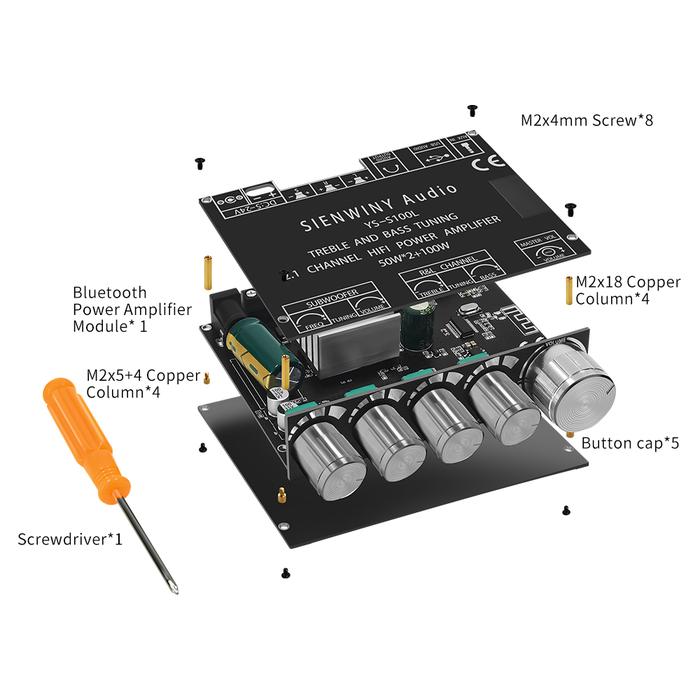 Terlaris, 2.1 Channel Bluetooth Digital Power Amplifier Board