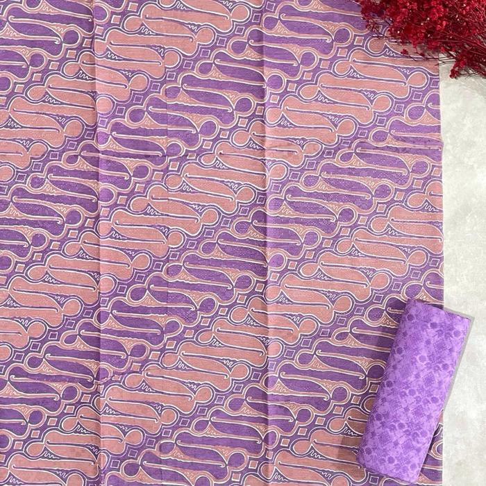 Kain batik doby parang pastel set doby doby polos