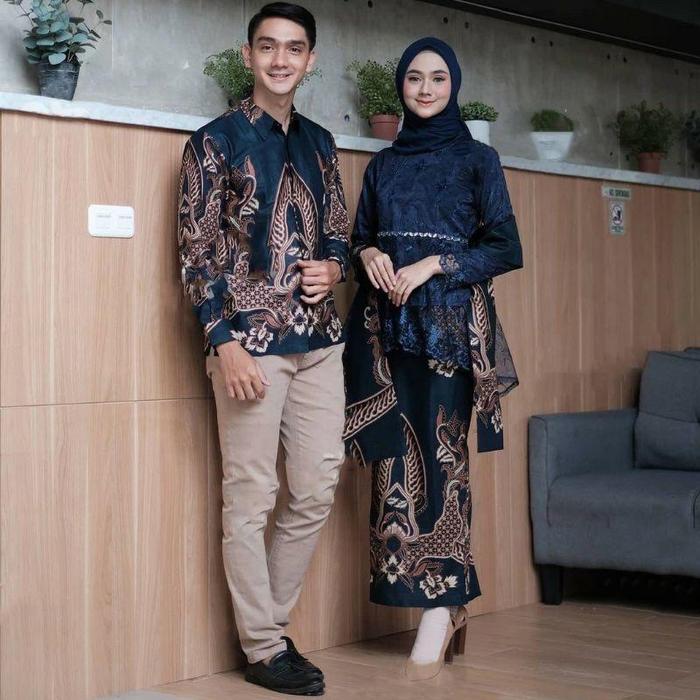 BANTING ADA - Ready Jumbo XXL Hanum Batik Couple Pasangan Kebaya Terbaru Brokat Kemeja/Baju Couple K