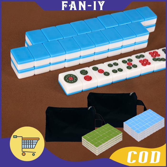1Set Mahjong Game Mini Travel Portable Mahjong China Mahyong Game