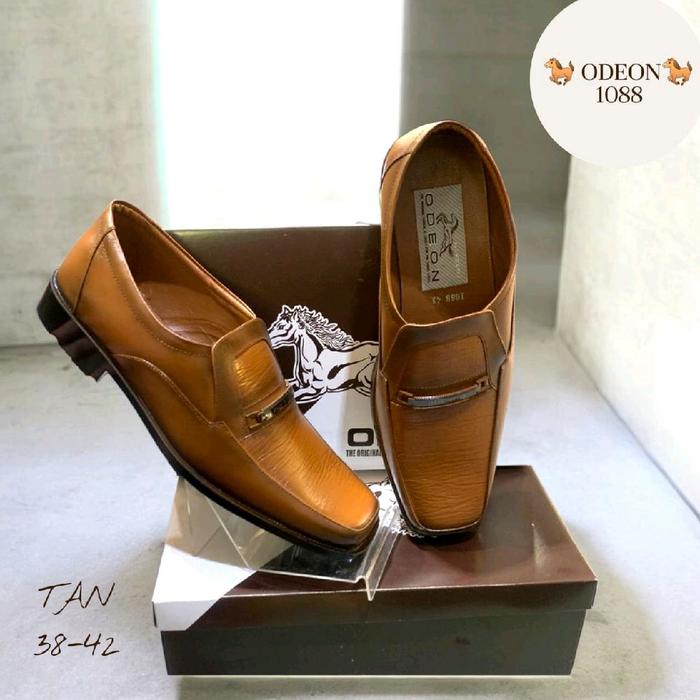 ODEON Sepatu Pria Model 1088 Warna Tan Ukuran 38-42 Kualitas Premium