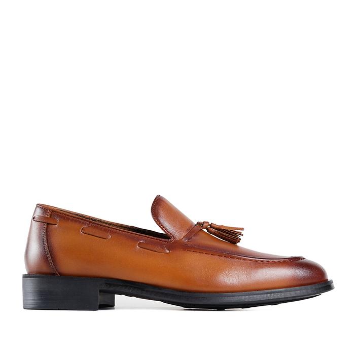 Prabu - Sepatu Kulit Slip On Pria Cala 2.0 Brown Cokelat