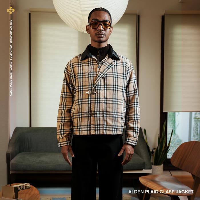 Alden Plaid Clasp Jacket Signore
