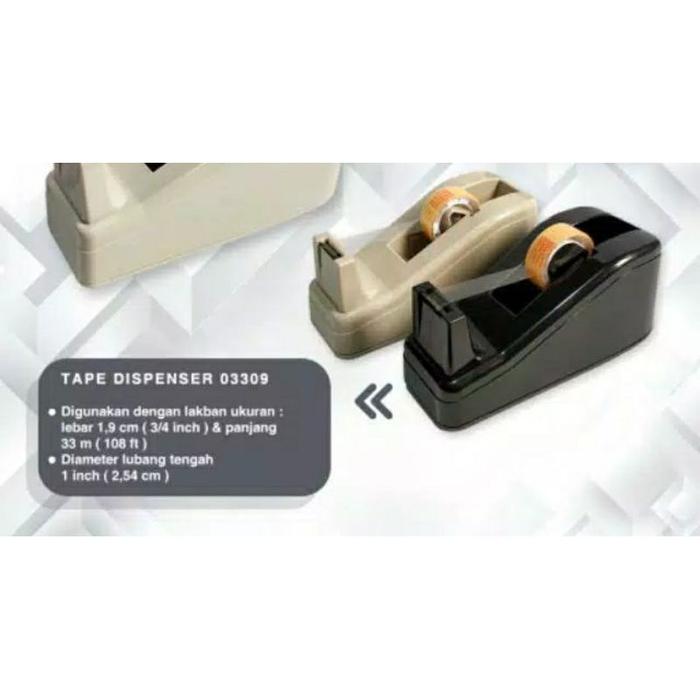 Tape Dispenser Premium/ Dispenser Isolasi Kw-Trio 3309, Buat Isolasi Core 1"