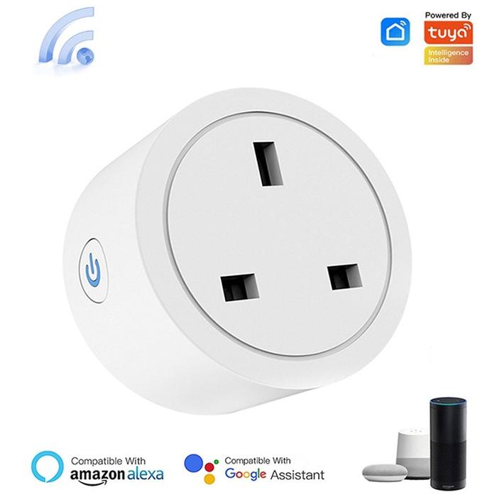 16A UK Smart Plug WIFI Plug Voice Timer Power Wall Outlet Tuya Smart
