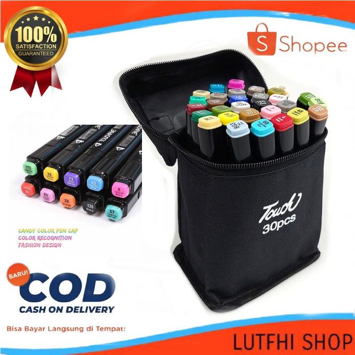 TouchFive 24/36/48/60/80 Warna Sketsa Spidol Umum General Marker Set Animation Markers Spidol Gambar