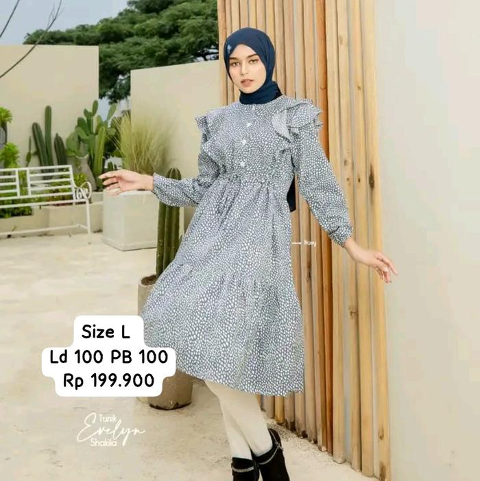 evelyn tunik arRafi Wanita Atasan Dewasa