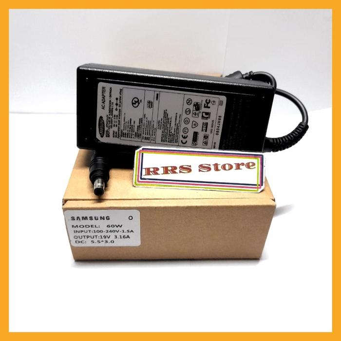 Adaptor Daya AC/DC 19V 3,16a 60W untuk Samsung N150 N145 R478 R480 R523 R538 R540 R580 R730 R780 AD-