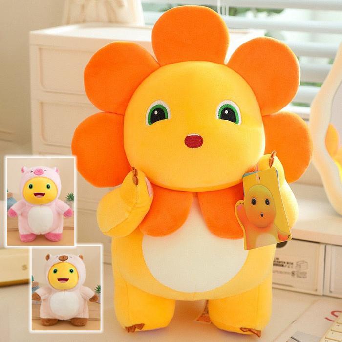 PREMIUM (READY) terjamin IRIS 35CM Nailong Boneka Naga Susu Kecil Mainan Mewah Bunga Matahari Nailon