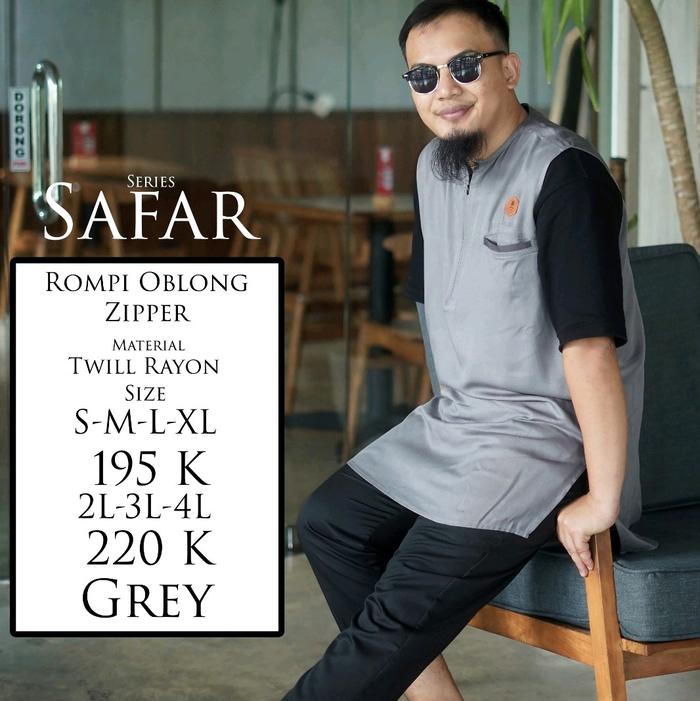 al amwa rompi solat pria muslim dewasa safar series bahan twil rayon adem nyaman ukuran jumbo