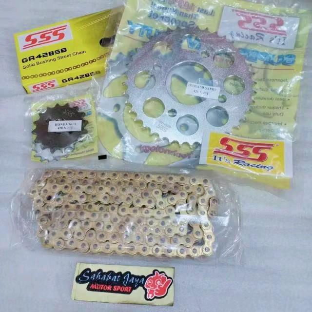 Gear Set Sss 428 Megapro Cb 150R Cbr 150R Verza Tiger Sonic 150R #Gratisongkir