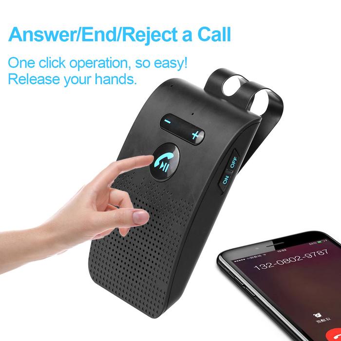 Car Bluetooth Handsfree Kit Wireless Audio Receiver Speakerphone