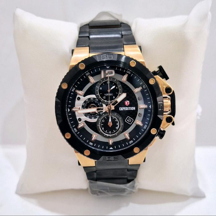 Expedition E6751M Black rosegold jam tangan cowok original