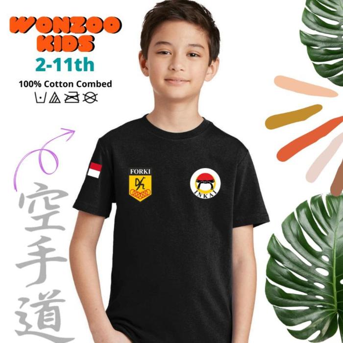 KAOS KARATE ANAK" 2-11th LOGO KARATE FORKI, INKAI, LEMKARI, INKANAS, WADOKAI, BKC DLL