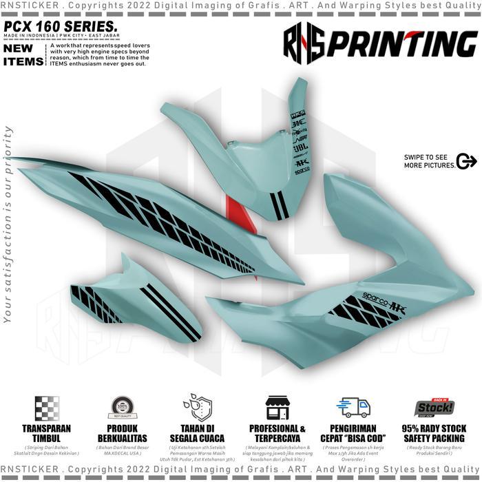 V2 Cutting Sticker Striping Pcx 160 2021-2025 Striping Transparan Pcx New Striping Pcx Skyline GTR
