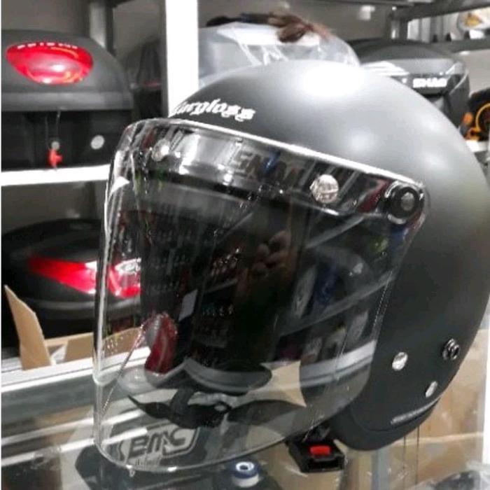 KACA HELM BOGO-RETRO VISOR NJS NX2 RETRO VENOM INJAK ORIGINAL COATING