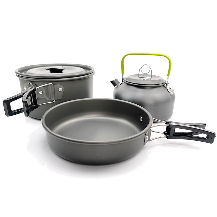 1 Set Panci Luar Ruangan Panci Masak Berkemah Piknik Memasak Set