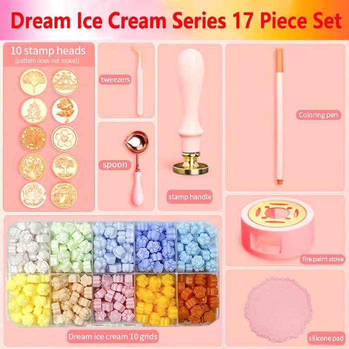 Wax Seal Stamp Kit 17pcs,Heater, Pen,Perfect Decoration For Wedding