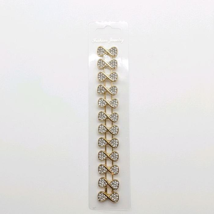 Bros Dagu Mini 12pcs/1 Lusin Bros Dagu Cantik Mewah Kerudung Fashion Wanita Elegant Clips Hijab Terb