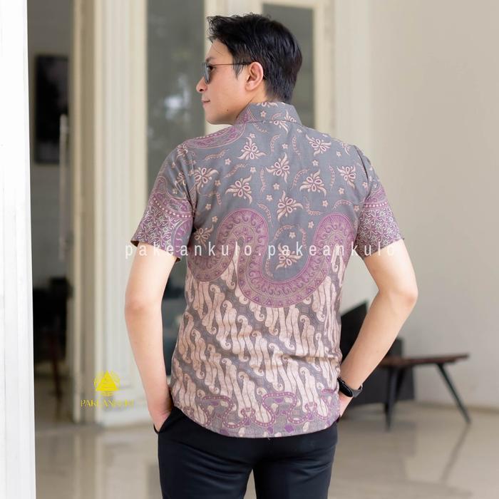 Pakeankulo Batik Pria Premium Slimfit Motif Aswangga Lengan Pendek Pasti Ori