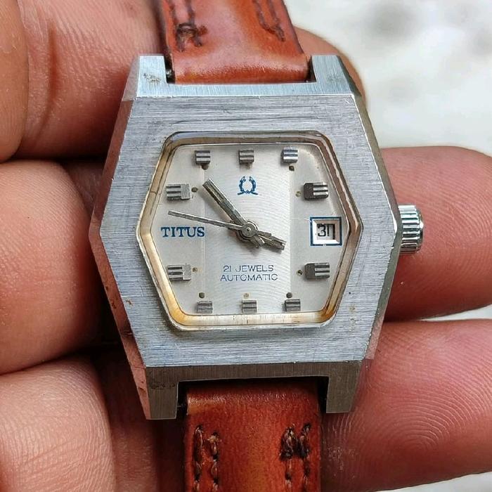 jam tangan Titus Hexagonal automatic Original retro vintage