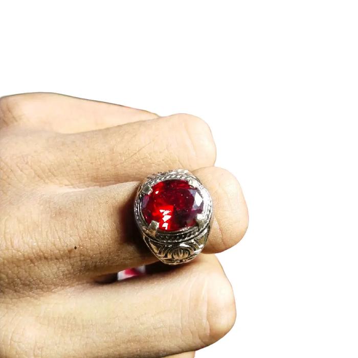 Cincin, batu akik asli, cocok untuk pecinta batu akik, batu red baron, virus, bacan, Kalimaya, menga