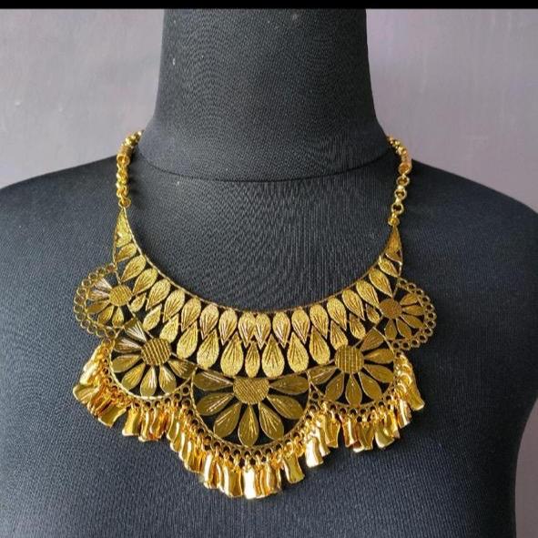 Kalung arab rumbai lapis emas