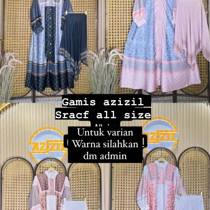 Gamis brand syari set azizil sracf Muslim Wanita Dewasa