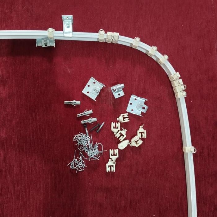 Rel Gorden Lengkung Rollet Gorden Siku Fleksibel Batang Hordeng Elastis super