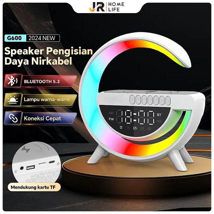 Speaker Bluetooth Alarm LED Display Multifunctional Bluetooth Speaker Light RGB Wireless Charger Blu
