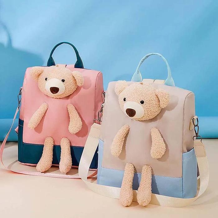 TAS RANSEL BACKPACK WANITA FASHION KOREA 3026 ANTI AIR SEKOLAH KULIAH KERJA FASHION CITAYAM WEEK JEJ
