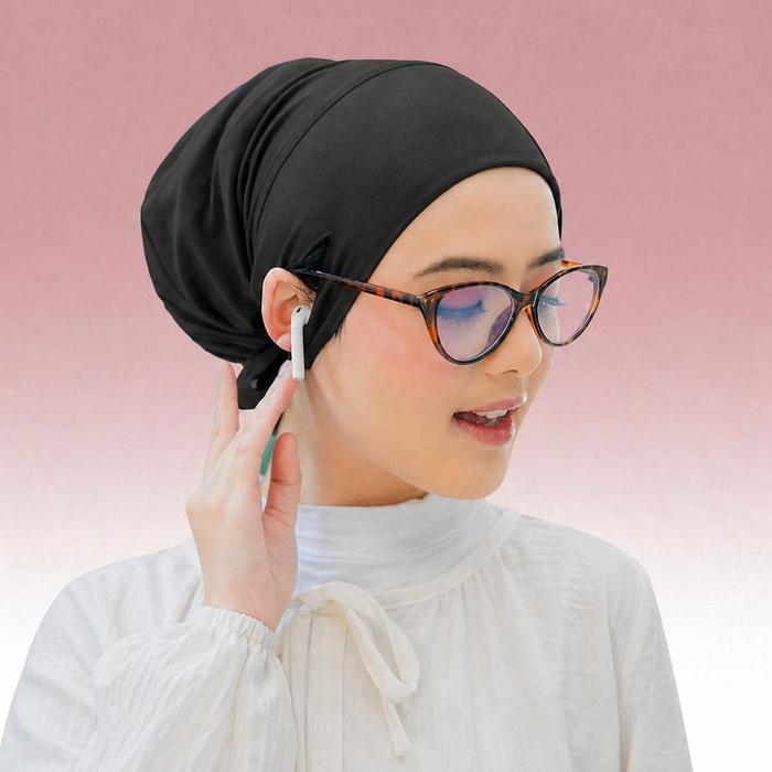 Ciput Turki Ninja Inner Anti Budeg Bahan Katun Rayon Anti Slip Lubang Telinga Nyaman Adem Halus Rapi
