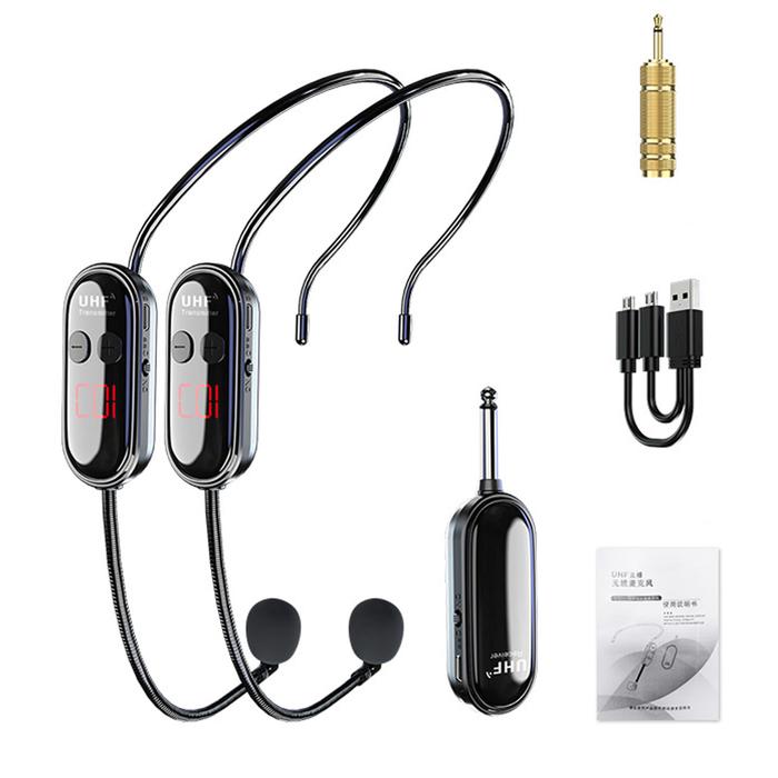 Wireless Headset Microphone Rechargeable Headset Microphone With