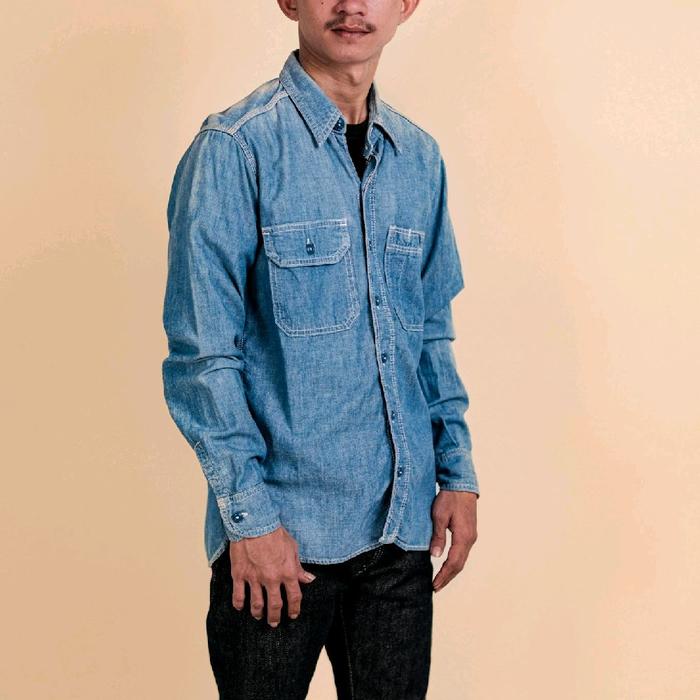 Momotaro Jeans Chambray Workshirt Original Authentic Made in Japan