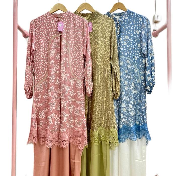 Gamis set (gamis dan outer/cardigan wanita) Muslim Dress Remaja Lebaran Dewasa