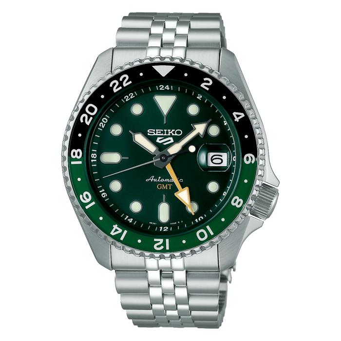 Seiko SSK035K1 Jam Tangan Pria Original 5 Sports GMT Automatic SKX Dual Time 100M