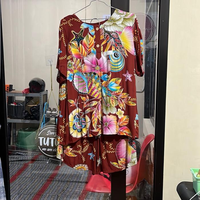 Setelan Kencana Ungu / Setelan Celana Rok