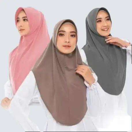 Jilbab Bergo Sporty Dzevada Size L Hijab Instan Olahraga kerudung Hamidah Nutup Dada Oval Pinguin Je