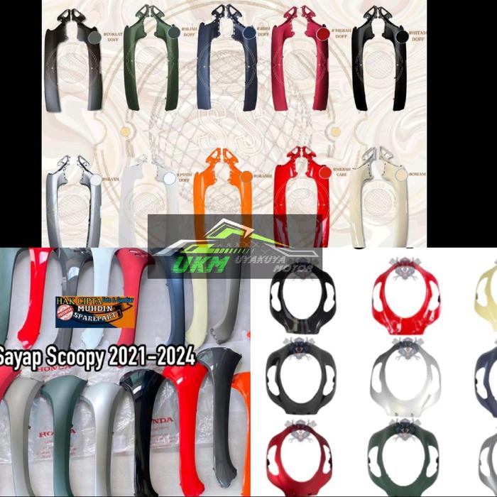 cover tameng sayap sirip Kanan kiri scoopy 2021-2023