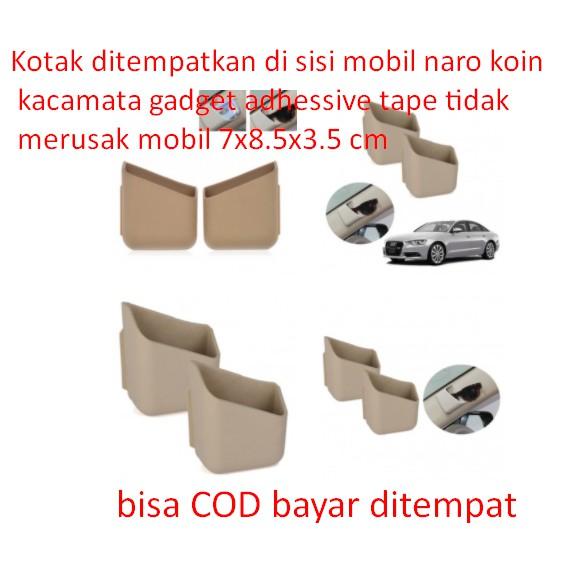 Kotak ditempatkan di sisi mobil naro koin kacamata gadget adhessive tape tidak merusak mobil 7x8.5x3