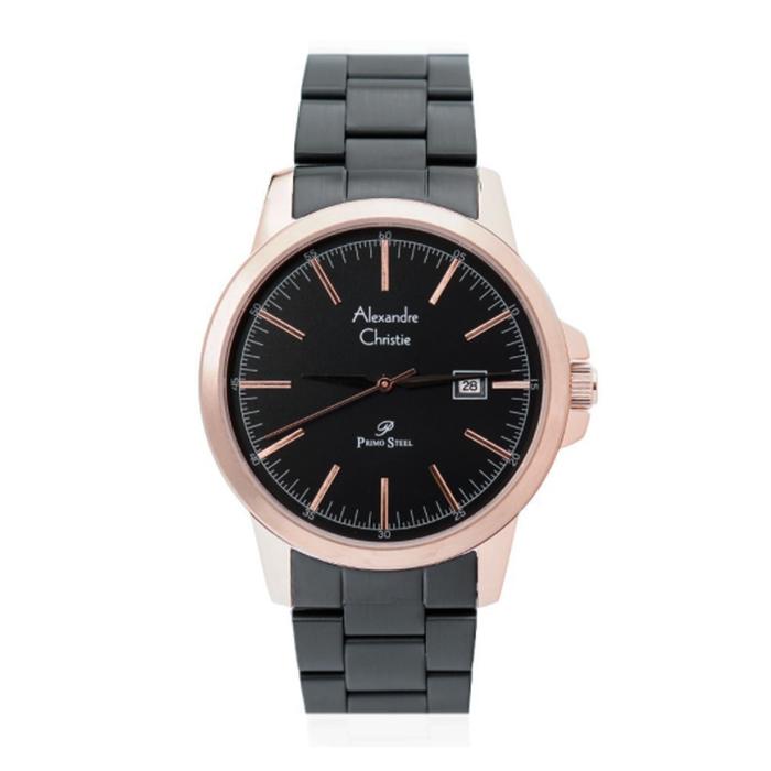Alexandre Christie AC 1008 Rosegold Black Man MDBBRBA Jam Tangan Pria