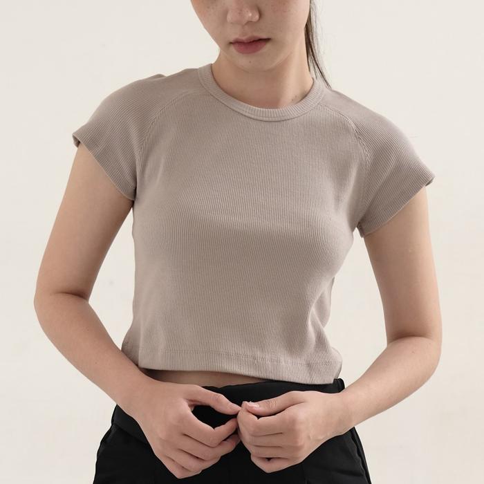 ELORAE Lucia Crop Top Cotton FormRib | Kaos Wanita Crop Atasan Rib Premium