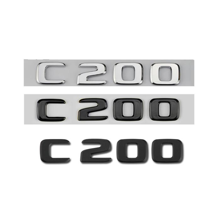 4 Buah W206 C200 Set Emblem Front Grill Star Logo Rear Turnk Logo