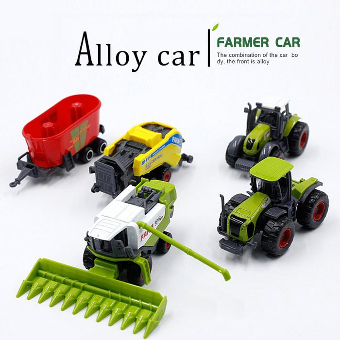 Mini Alloy Farmer Car Alloy Engineering Car Tractor Toy Model Farm