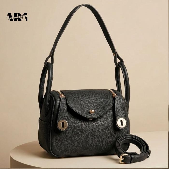 New Arrival - Tas Hermez Lindy Polos  Size 20 Cm Premium | Tas Selempang & Bahu Wanita Import Kulit