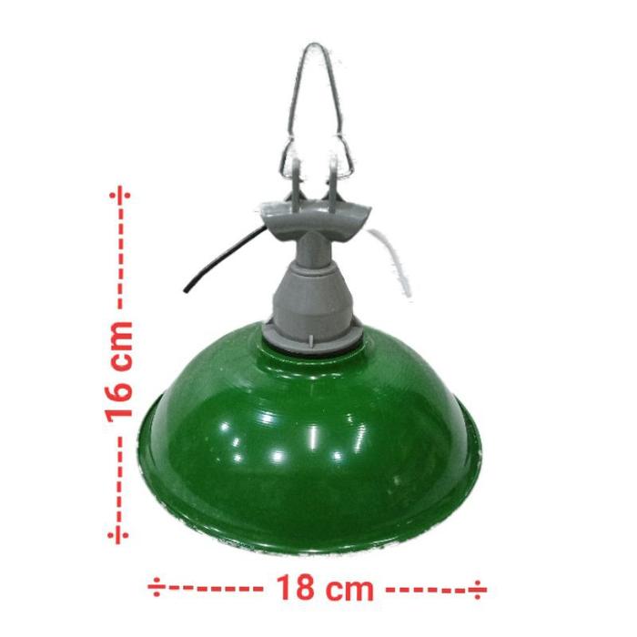 Kap Lampu Hijau Minimalis-Kap WD Mini E27-Kap Lampu Jalan dgn fitting