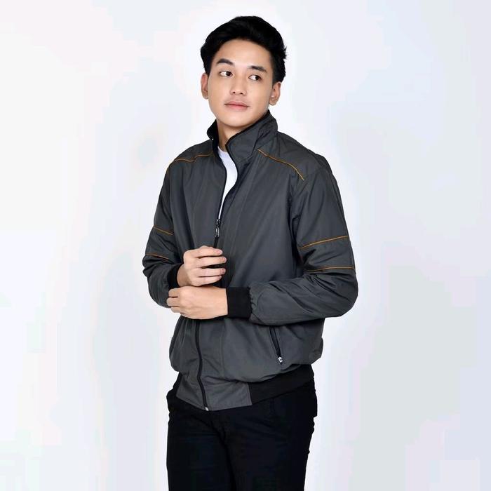 Jaket Semi Parka Unisex Winter Rubby Waterproof Bahan Taslan & Fleece Sweater Marun Size L/XL Jaket 