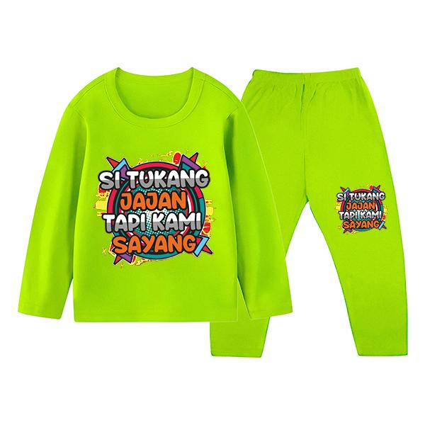 Baju Tidur Anak SI TUKANG JAJAN TAPI KAMI SAYANG Piyama Setelan Panjang Ukuran 1 Sampai 10 Tahun Kat