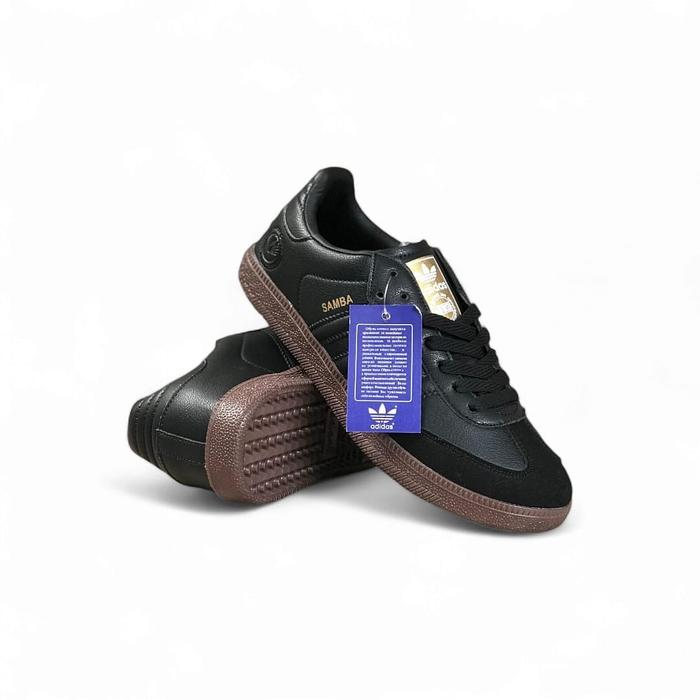 Adidas Sepatu Sneakers Pria Samba OG Full Hitam Premium Quality Desain Klasik Outsole Coklat Gelap C